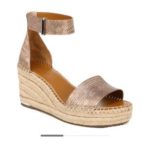 Metallic Espadrille Wedges